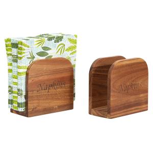 Wholesale Bamboo Napskin Holder For Table Upright Napkin Dispenser Perfect For Indoor And Outdoor from china suppliers