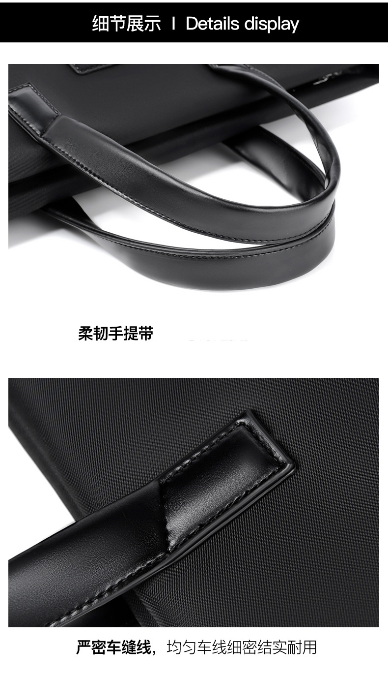 Factory Customized New Men's Document Bag Handbag Business Travel Fashion Big Capacity Work Briefcase