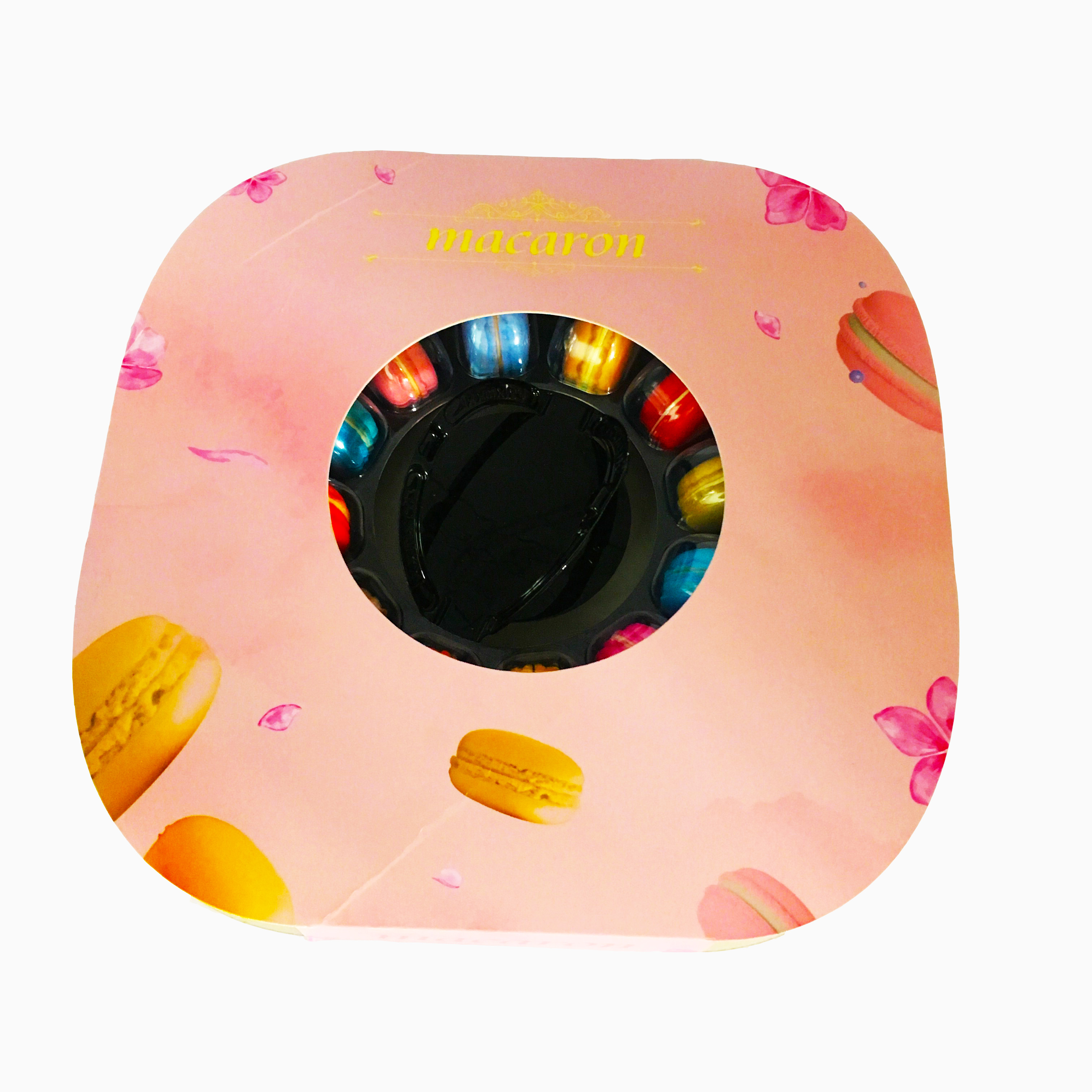 1mm PET Plastic Macaron Blister Packaging 33pcs Macaron Boxes With Window