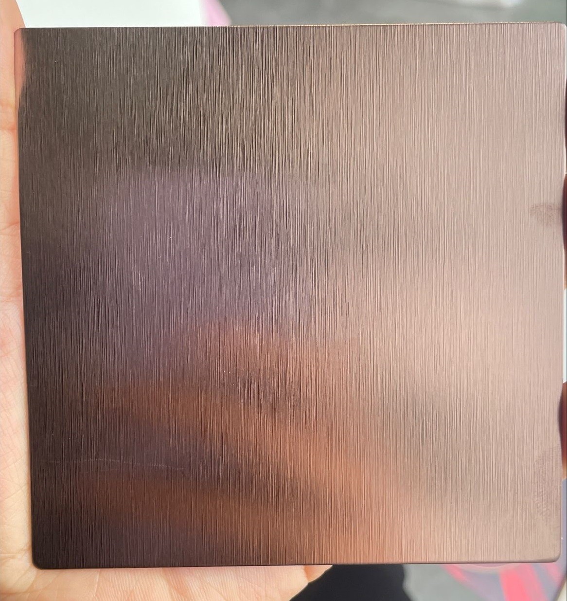 SUS Material 304 316 PVD Rose Gold Color Hairline+No.4 Finish Sheet Coarse Brushed Stainless Steel Texture