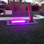 Rain Curtain Corten Steel Water Feature Outdoor With Welding Process