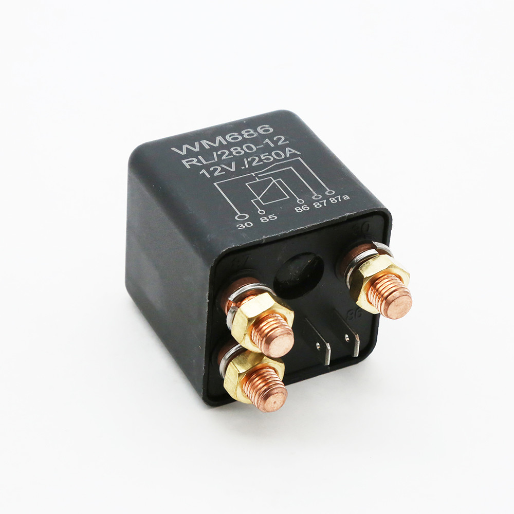 12V 24V 250A Continuous Type High Power Motorcycle Battery Control Switch Terminal Automotive Starter Relay Socket Car Relay