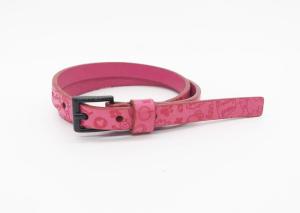 Wholesale PU Embossing Kids Dress Belt , Black Buckle Girls Waist Belt 95 - 100cm Length from china suppliers