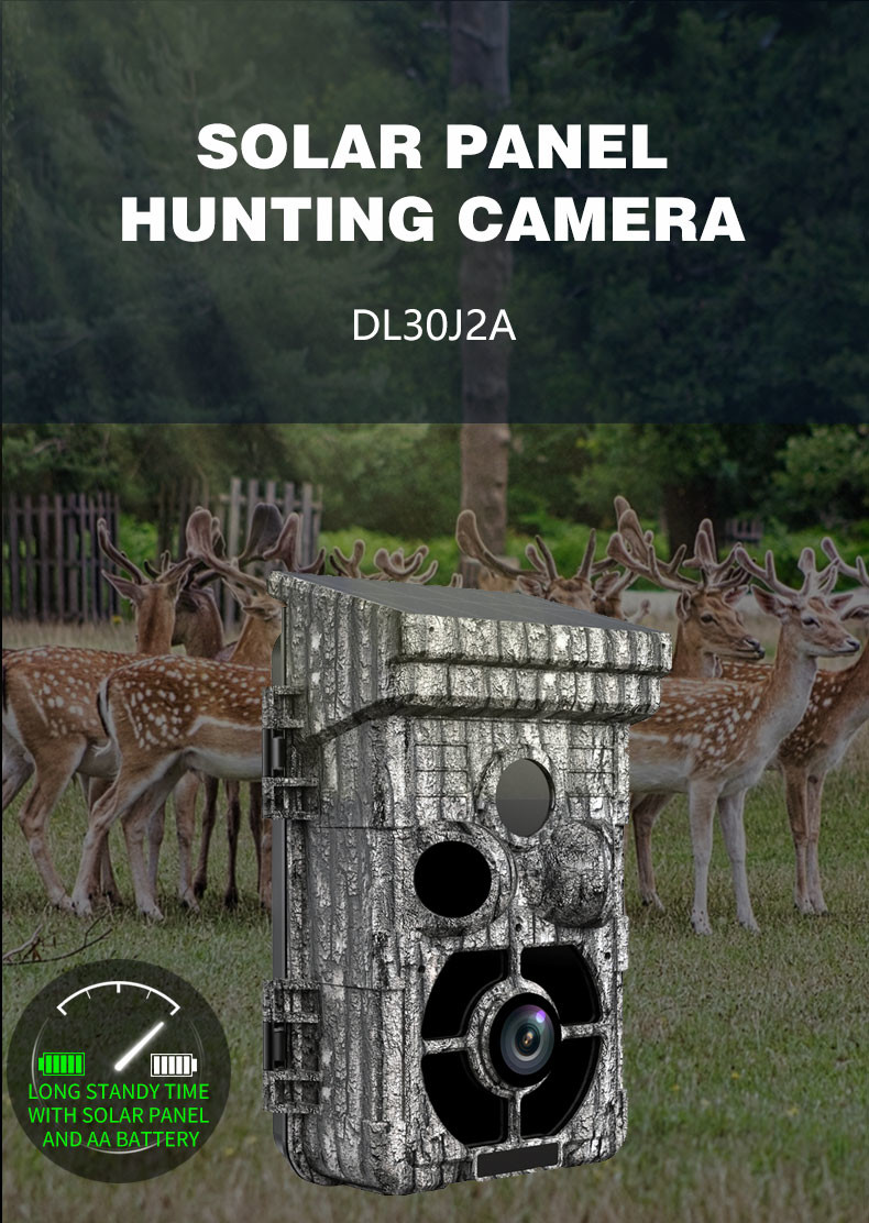 16pcs IR LED Hunting Trail Camera 32MP 60 Degree PIR Sending Angle Waterproof 4K / 10fps