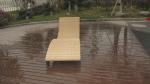 Modern Swimming Pool Waterproof Rattan Sun Lounger With Cushion