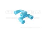 Inner Diameter 6 Mm Rubber Tube Hose Double Blend Blue For Industrial Equipment