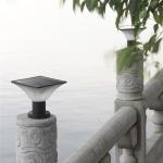 Aluminum Outdoor Column Lamp Gate Villa Garden Fence Cap Light Solar Powered