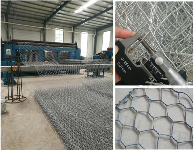 Q195 Galvanized Gabion Boxes Woven Galfan Wire Mesh Retaining Wall