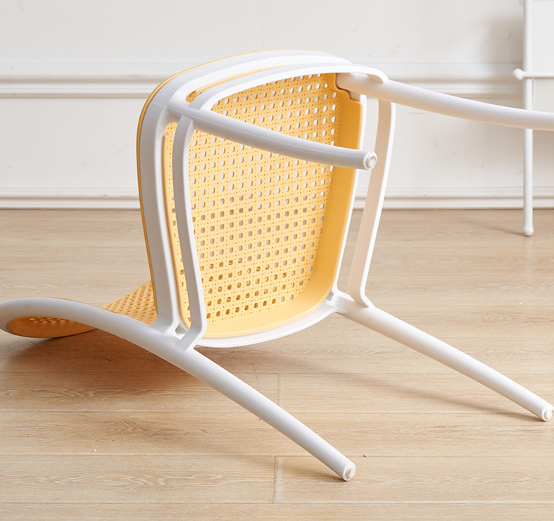 Adjustable Metal Frame Armchair Customized Metal Stacking Dining Chairs