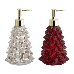 Wholesale Christmas Tree Shape Bath Soap Dispenser Glass Hand Soap Dispenser For Bathroom Gold Color from china suppliers