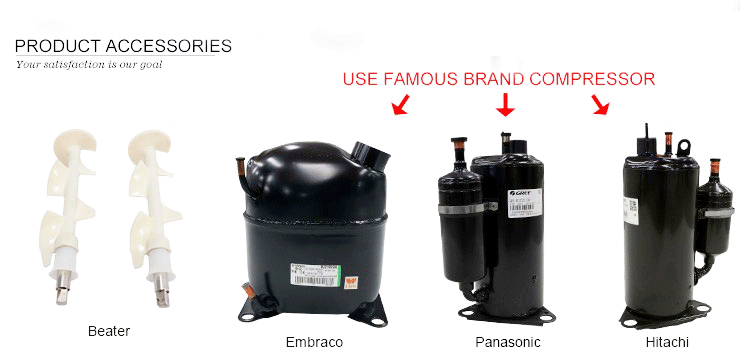 Automatic 3 Flavors Commercial Ice Cream Making Machine 20-28 L/H Capacity 110-220V/50-60Hz Voltage for Business Yogurt