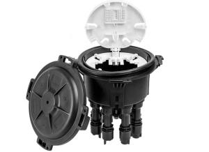 Wholesale PP Material Fiber Optic Splice Closure Waterproof IP68 Dome Type 2 In 8 Wall Mounted from china suppliers