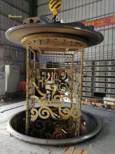 Wholesale Ss304 201 Gold Hairline Stainless Steel Room Divider Decoration Screen from china suppliers