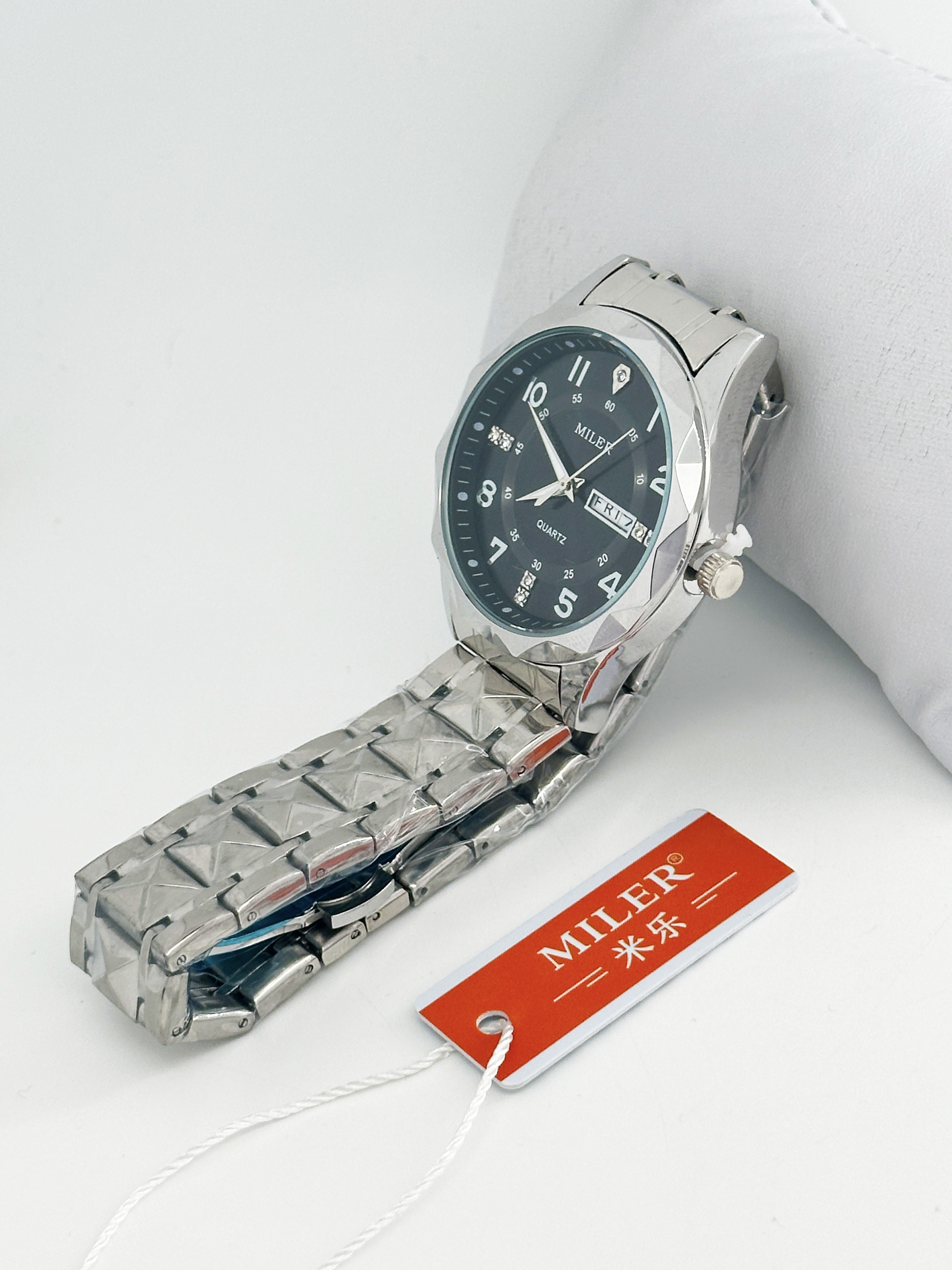 ML 1003 Original Quartz Movement Men's Montre Diamond Dial Daily Waterproof Wristwatch Dual Calendar Function Watches