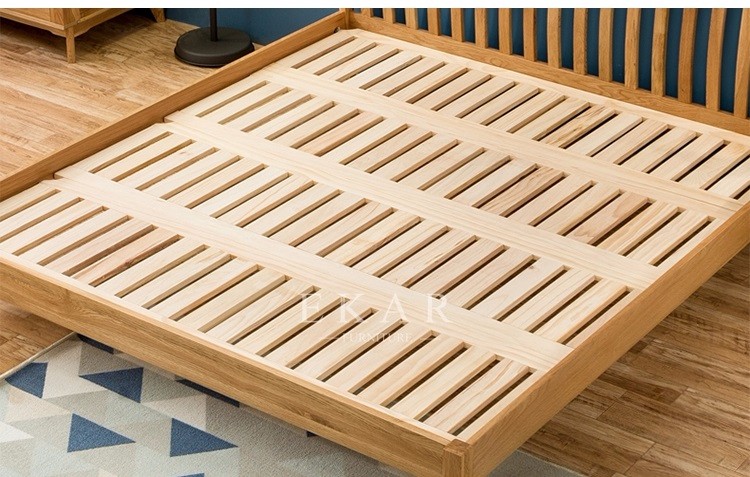 New Modern Design King Size Solid Wood Wooden Furniture Double Bed
