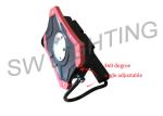 Outdoor LED Solar Work Light , Red DC Charging Solar Rechargeable Light