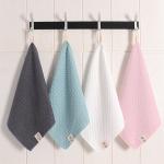 Soft Waffle 16*16'' Microfiber Cloth Towel Custom Logo Wash