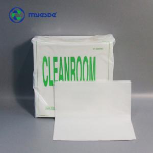 Wholesale 55% Cellulose 45% Polyester Presaturated Cleanroom Wipes 68g Fabric White Polyester Wiper 9x9 from china suppliers