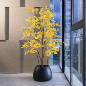 Wholesale ODM Golden Color Artificial Ginkgo Tree For Exhibition Yellow Leaf from china suppliers