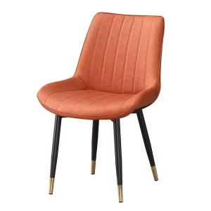 Wholesale Modern Design Elegant Upholstery Dining Chairs with Metal Legs and PU Leather Product Size W55*D46*H83cm from china suppliers