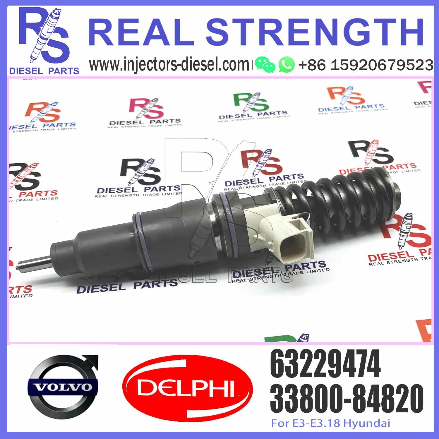 63229476 63229475 Diesel Fuel Injector 33800-82700 63229476 33800-84720 63229467 33800-84830 63229473 63229474