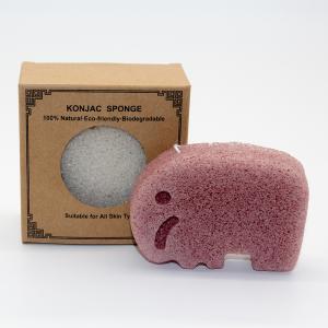 Wholesale Naturally Alkaline Elephant Shape Body Konjac Sponge For Face Cleaning from china suppliers