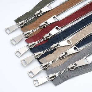 Wholesale 2 Way Open End Normal Teeth Metal ZippersFor Leather Jacket from china suppliers