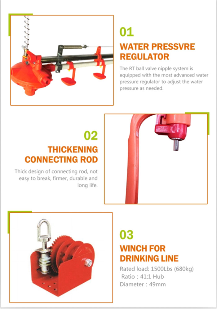 Chicken Nipple Poultry Drinkers Automatic With Float
