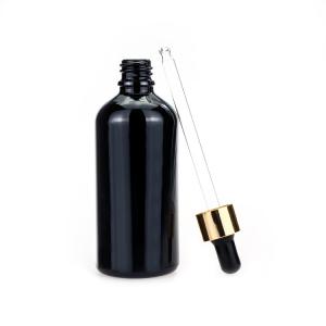 Wholesale Black Glass Dropper 100ml Pipette Bottle Customized Cosmetic Bottle from china suppliers