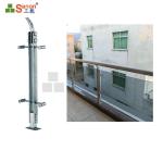 SS304 Stainless Steel Balcony Posts Railing Pillar Satin Finished Diameter 42