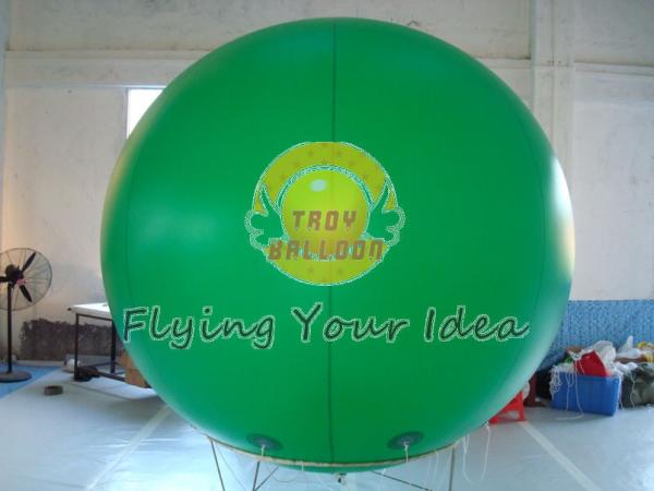 Giant Green Color PVC Inflatable Advertising Balloon Filled Helium Gas for