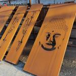 SGS Modern Decorative Metal Garden Products Laser Cut Corten Steel Panels