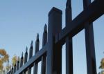 Black Color Powder Coating Tubular Steel Fence Galvanized Tube Diplomatic