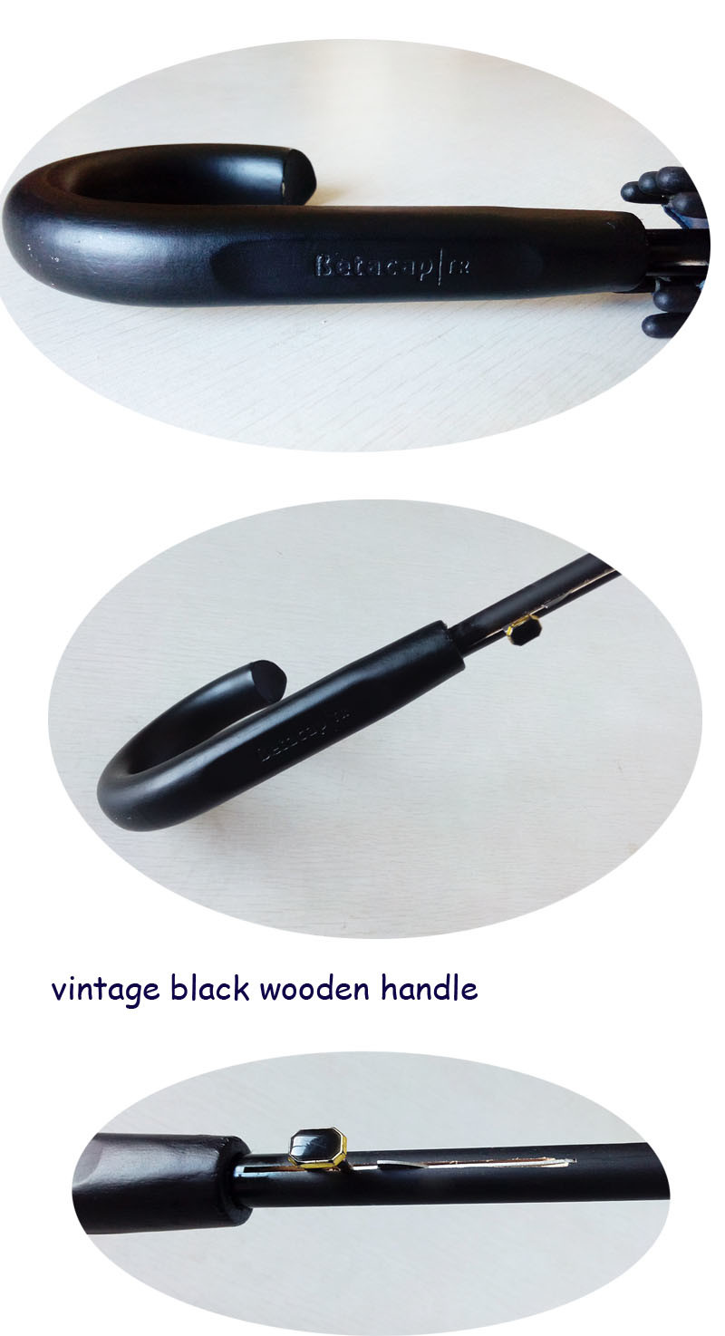 8mm Metal Shaft Windproof Straight Umbrella For Women