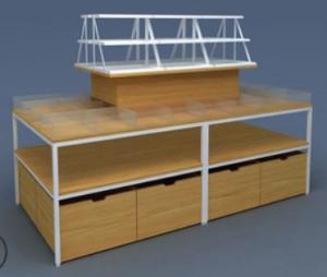 Wholesale Innovative Cosmetic Display Counter Commercial Furniture For Mall from china suppliers