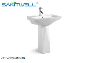 Wholesale Bathroom Porcelain pedestal wash hand basin 100% before shipment from china suppliers