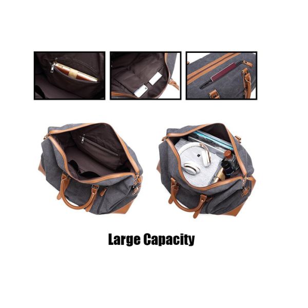 Canvas Outdoor Duffle Bag Height 40cm Oversized Unisex Weekender Bag