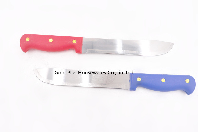 Stainless Steel Heavy Single Cheese Knife Red Plastic Handle Slicer