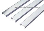 U20mm Glossy Silver U Shaped Aluminum Splint / Channel / Brace For Border