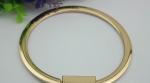 Ladies bag parts zinc alloy light gold 105 mm round metal bag handle