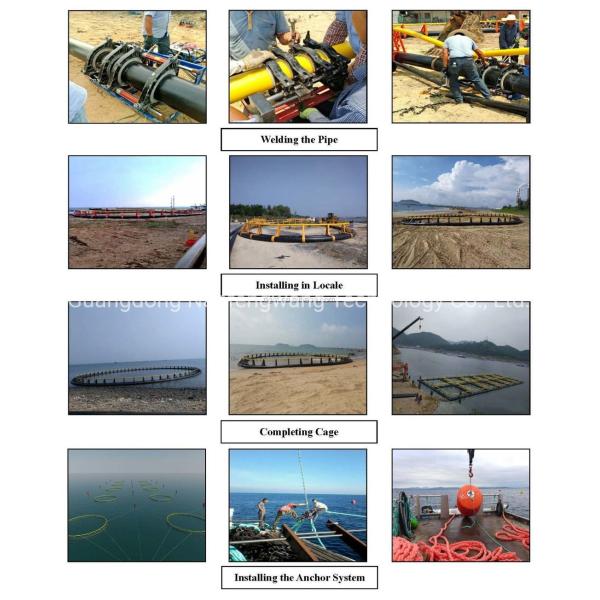 Chinese Knitted Net Fish Cage Floating with Design Diameter 10m 60m
