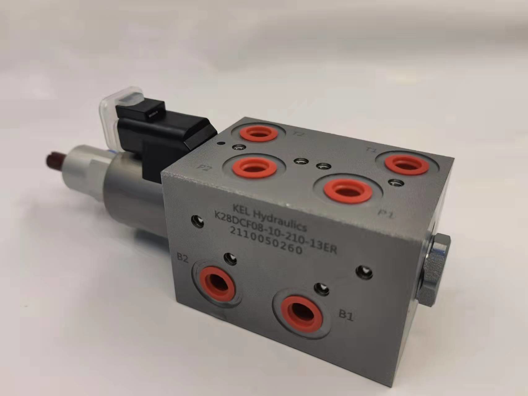 K28DCF08-10-210-27ER 27V hydraulic solenoid control valve 8 way steel solenoid valves