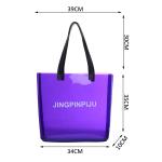 Embroidery Logo Stadium Storage PVC Shopping Bag With Shoulder Straps