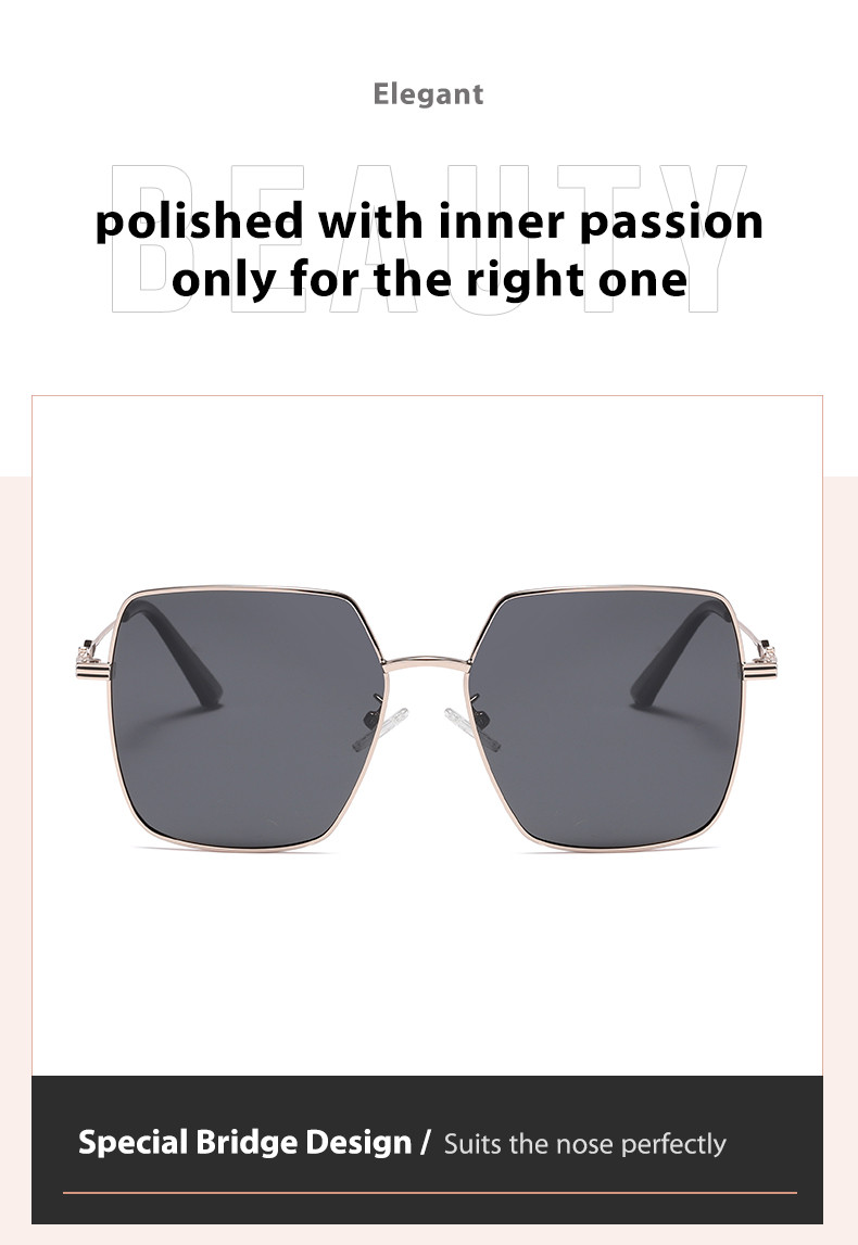 UV400 Protection Metal Frame Sunglasses Gradient Lens For Women