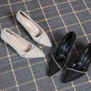 Wholesale Leather Women High Heel Pumps , Stiletto Slip On Heels For Party OEM from china suppliers