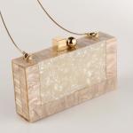 Women Acrylic Evening Clutch bag Glitter Marble Purse Handbag for Wedding