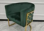 150kg Stainless Steel Covered Gilded Soft Velvet Sofa Modern Luxury Design Style