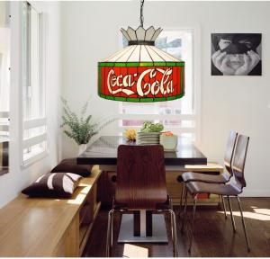 Wholesale 12'' Bar Restaurant Cafe Dining Room Hanging Light Ceiling Light Red Stained Glass LED Chandelier Pendant Lamp from china suppliers