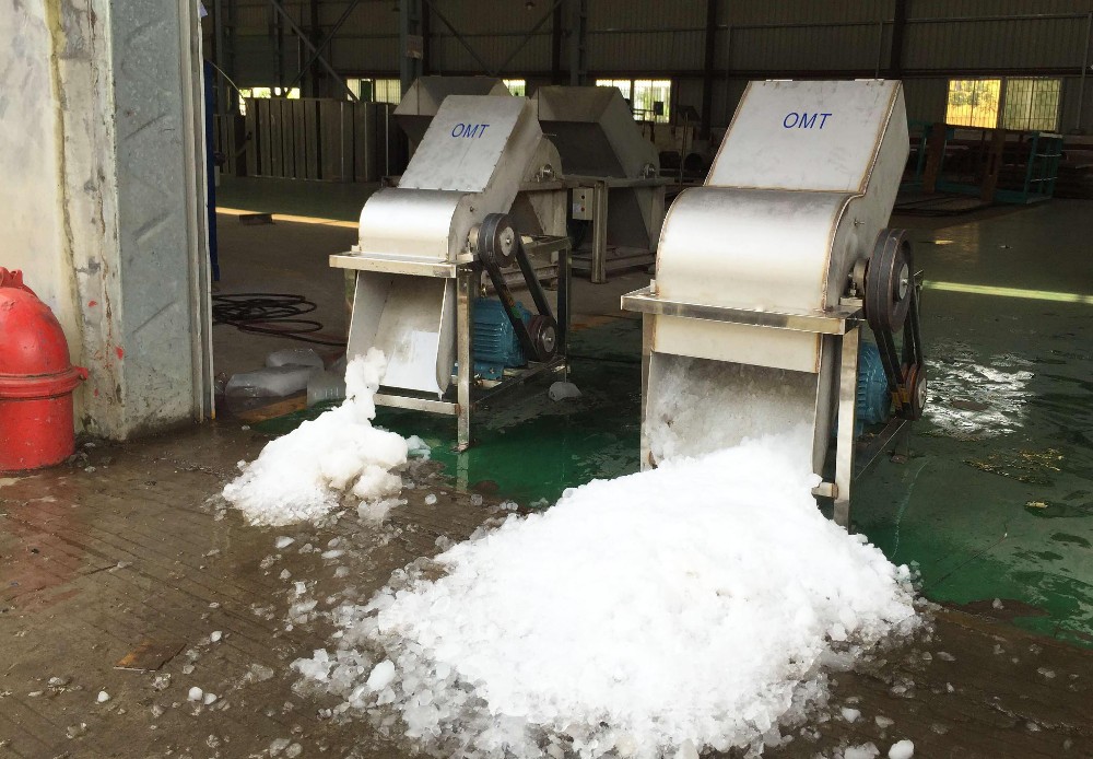 High Productivity Block Ice Crusher Erosion Resistant Smooth Operation