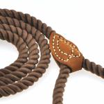 Soft Cotton Fabric Handmade Leather Dog Leads Eco Friendly Customized Logo